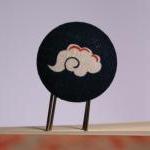 Cloud Button Covered Bookmark