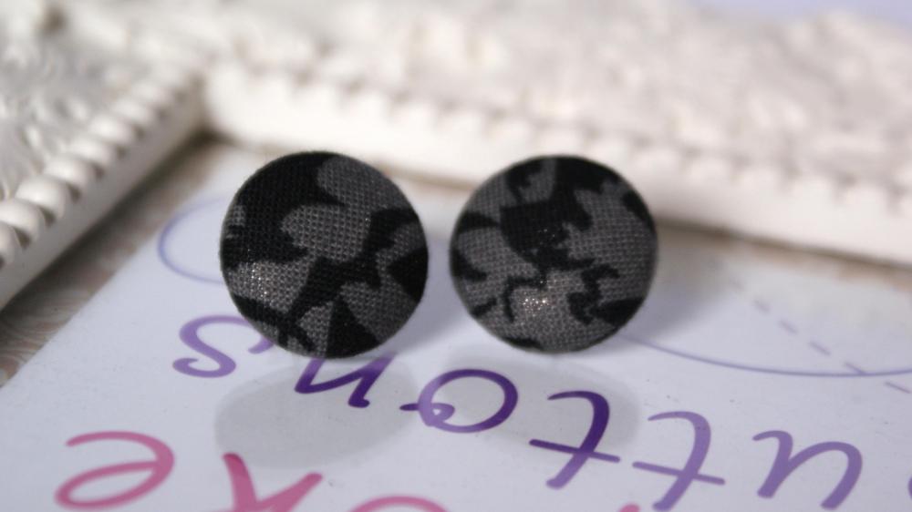 Bat Fabric Covered Earrings